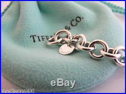 Tiffany & Co 1837 Silver Padlock Lock Charm Bracelet Bangle Link Chain
