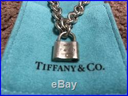 Tiffany & Co. 1837 Sterling Silver 7.5 Bracelet And Padlock Charm