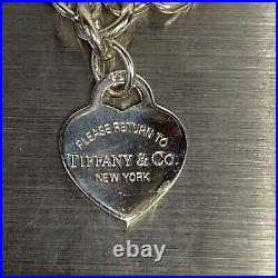 Tiffany & Co 925 Sterling Return to Tiffany Heart Tag 7 Bracelet Pre-owned
