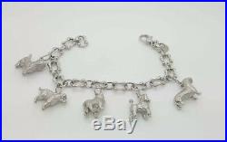 Tiffany & Co Alliance 925 Silver Dog Charm Poodle Retriever Terrier Bracelet