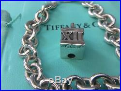 Tiffany & Co Atlas Spring Padlock Charm 19cm Bracelet Sterling Silver