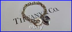 Tiffany & Co Blank Heart Tag Toggle Charm Bracelet in Sterling Silver