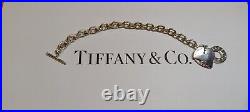 Tiffany & Co Blank Heart Tag Toggle Charm Bracelet in Sterling Silver