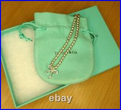 Tiffany & Co. Bow Charm Bead Bracelet in Sterling Silver (RRP £250+)
