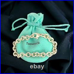Tiffany & Co Bracelet- Round Link- Starter Charm Bracelet- 20 cm
