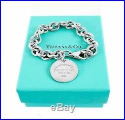 Tiffany & Co. Bracelet Sterling Silver Return to Tiffany Tag Charm in Box