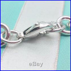 Tiffany & Co. Cross Charm Bracelet Chain Medical 925 Sterling SIlver 7.5 RARE
