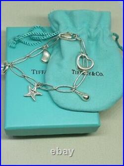 Tiffany & Co. Elsa Peretti 5 Charm Bracelet Sterling Silver 925