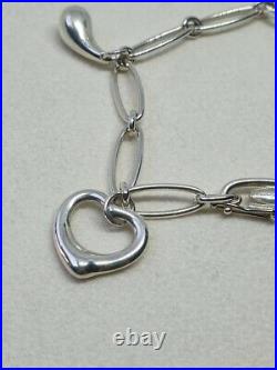 Tiffany & Co. Elsa Peretti 5 Charm Bracelet Sterling Silver 925