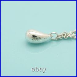Tiffany & Co. Elsa Peretti 5 Five Teardrop Charm bracelet 7.2 Silver 925 Tiffany & Co. Elsa Peretti 5 Five Teardrop Charm bracelet 7.2 Silver 925