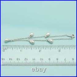 Tiffany & Co. Elsa Peretti 5 Five Teardrop Charm bracelet 7.2 Silver 925 Tiffany & Co. Elsa Peretti 5 Five Teardrop Charm bracelet 7.2 Silver 925