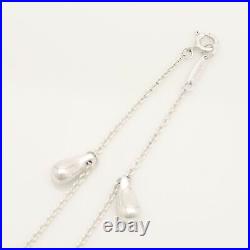 Tiffany & Co. Elsa Peretti 5 Five Teardrop Charm bracelet 7.2 Silver withPouch