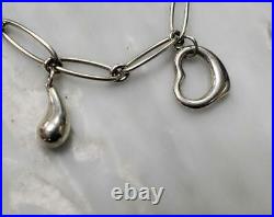 Tiffany & Co. Elsa Peretti Sterling Silver 5 Charms Bracelet 7-1/4 CS-1028