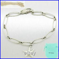 Tiffany & Co. Elsa Peretti Sterling Silver 6.5 Starfish Charm Bracelet with Pouch