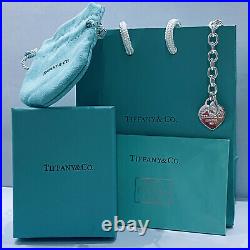 Tiffany & Co. Heart Tag Charm Bracelet Chain 925 Sterling Silver