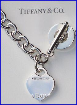 Tiffany & Co Heart Tag Charm Toggle Sterling Silver Bracelet