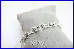 Tiffany & Co. Heart Tag Toggle Charm Bracelet 925 Sterling Silver 7 (#102)