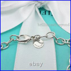 Tiffany & Co. Infinity Charm Bracelet 925 Sterling Silver Chain Authentic