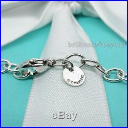 Tiffany & Co. Infinity Charm Bracelet Chain 925 Sterling Silver Authentic