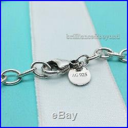 Tiffany & Co. Infinity Charm Chain Clasp Bracelet 925 Sterling Silver Authentic