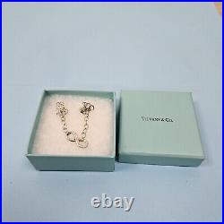 Tiffany & Co Infinity Eternal Chain Heart Charm Bracelet Sterling Silver Size 7