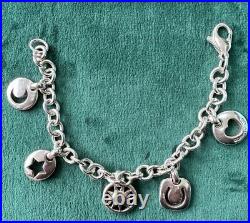 Tiffany & Co. Multi Charm Bracelet. Sterling Silver Rare, Discontinued