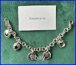 Tiffany & Co. Multi Charm Bracelet. Sterling Silver Rare, Discontinued