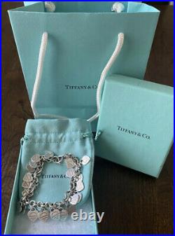 Tiffany & Co Multi Heart Tag Charm Bracelet