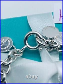 Tiffany & Co. MultiRound Tag Charm Sterling Silver Bracelet