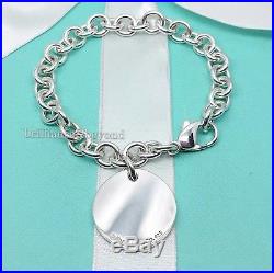 Tiffany & Co. Notes New York Fifth Ave Round Tag Charm Bracelet Sterling Silver