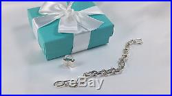 Tiffany & Co. Oval Link Clasping End Link Lock Charm Bracelet 7.5 Silver 925