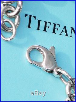 Tiffany & Co Plain Heart Tag Charm Sterling Silver Bracelet
