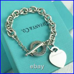 Tiffany & Co Please Return To Heart Charm Sterling Silver Bracelet Ag925 Japan Tiffany & Co Please Return To Heart Charm Sterling Silver Bracelet Ag925 Japan