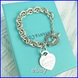 Tiffany & Co Please Return To Heart Charm Sterling Silver Bracelet Ag925 Japan Tiffany & Co Please Return To Heart Charm Sterling Silver Bracelet Ag925 Japan