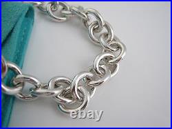 Tiffany & Co RARE Silver Anchor Padlock Charm Bracelet Bangle