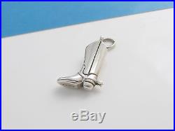 Tiffany & Co RARE Silver Cowboy Boots Boot Charm 4 Necklace / Bracelet