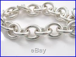 Tiffany & Co RARE Silver Cross Charm 7.25 Bracelet