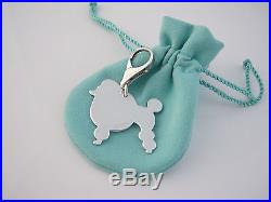 Tiffany & Co RARE Silver Poodle Dog Charm Tag Pendant For Bracelet Or Necklace