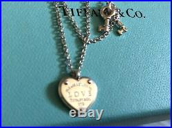 Tiffany & Co Return To Love Heart Key Charm Bracelet Sterling Silver Small 6