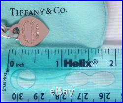 Tiffany & Co Return To Rubedo Metal Small Heart Charm Tag 8 Silver Bracelet