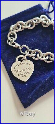 Tiffany & Co Return To Tiffany Heart Tag Charm Bracelet, Silver 925