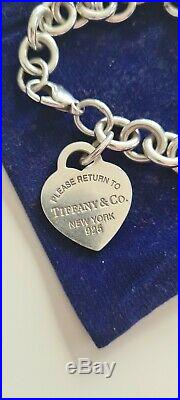 Tiffany & Co Return To Tiffany Heart Tag Charm Bracelet, Silver 925