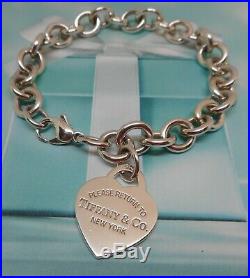 Tiffany & Co Return To Tiffany Heart Tag Charm Bracelet in Sterling Silver