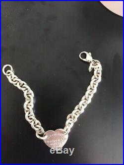 Tiffany & Co'Return To Tiffany' Sterling Silver Heart Tag Charm Bracelet