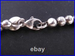 Tiffany & Co. Return to Tiffany 925 Sterling Silver Beaded Charm Bracelet Bangle