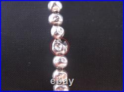 Tiffany & Co. Return to Tiffany 925 Sterling Silver Beaded Charm Bracelet Bangle
