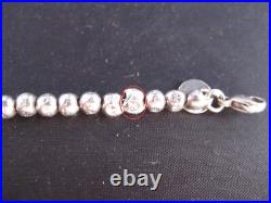 Tiffany & Co. Return to Tiffany 925 Sterling Silver Beaded Charm Bracelet Bangle