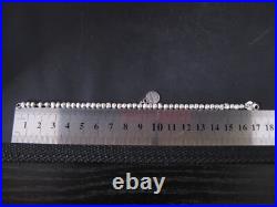 Tiffany & Co. Return to Tiffany 925 Sterling Silver Beaded Charm Bracelet Bangle