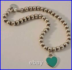 Tiffany & Co Return to Tiffany Blue Enamel Mini Heart Tag Bead 7 Bracelet Bag Tiffany & Co Return to Tiffany Blue Enamel Mini Heart Tag Bead 7 Bracelet Bag