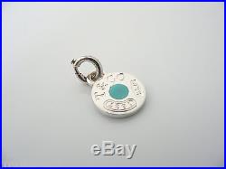 Tiffany & Co Silver 1837 Circle Blue Enamel Charm Clasp 4 Necklace Bracelet